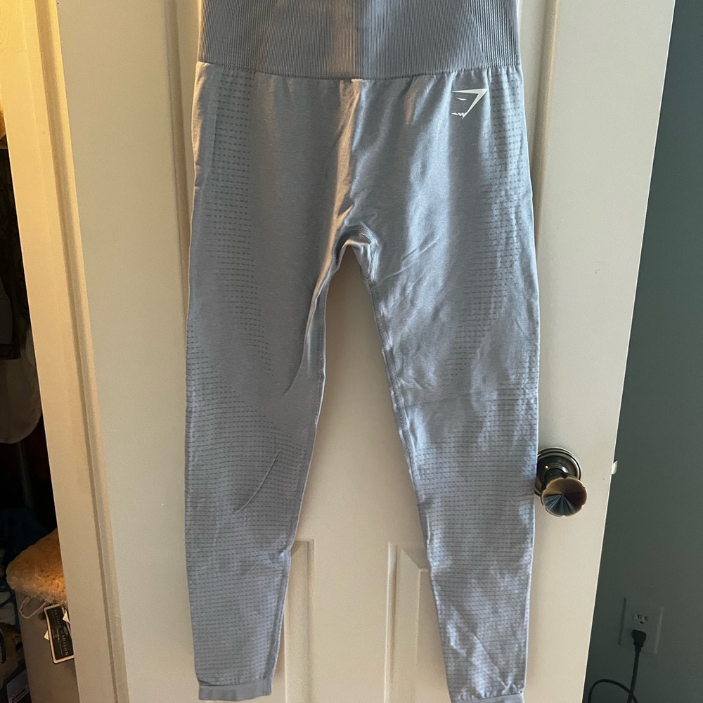 Gymshark Gray Leggings High Waist Moisture-Wicking